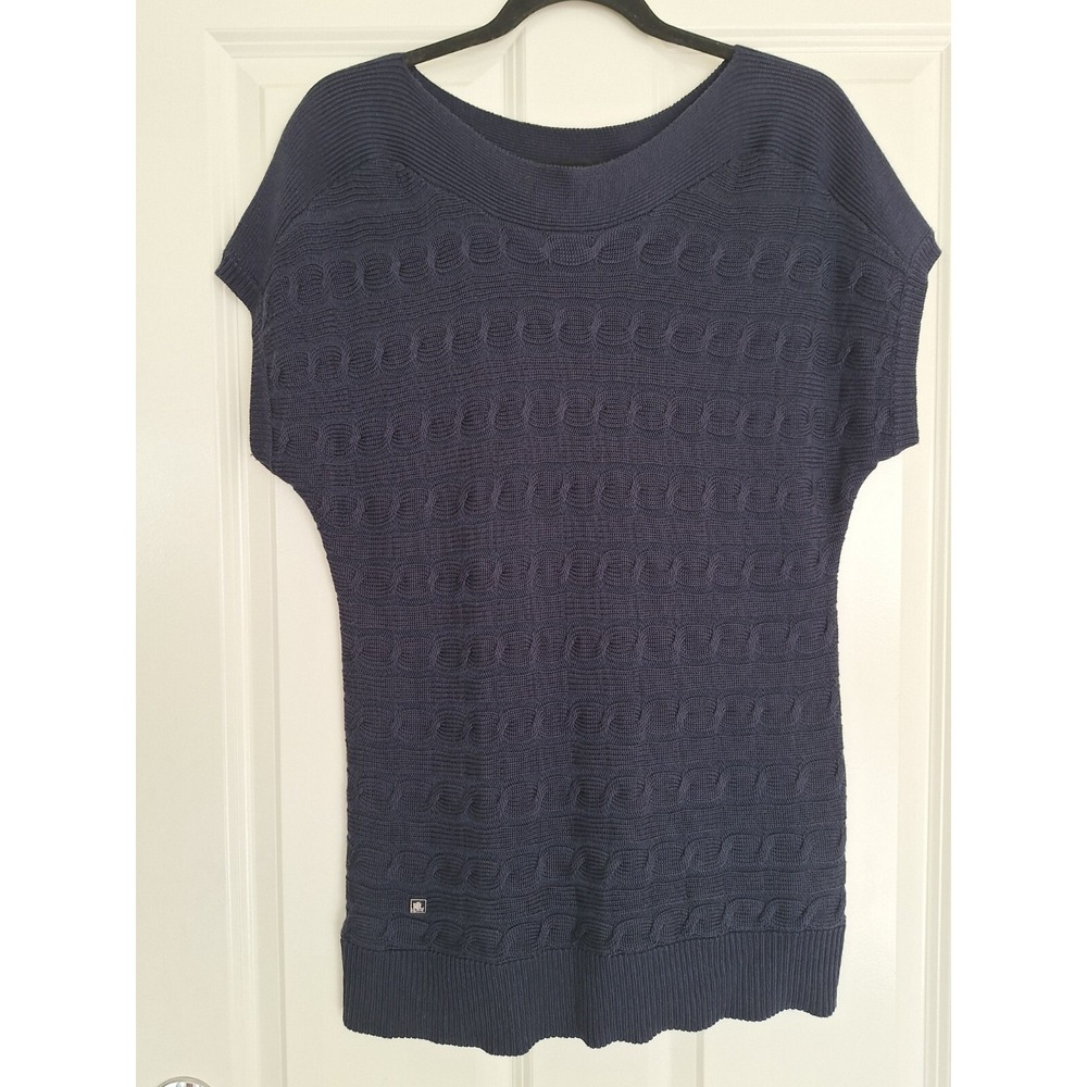 Lauren Ralph‎ Lauren blue knitted Top Tunic size L
